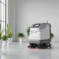 Walk-Behind Floor Scrubber in modern minimalist setting