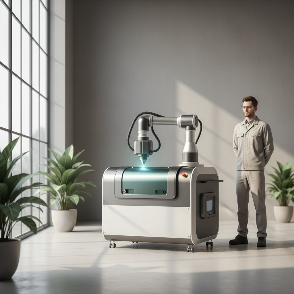 Laser Rust Removal System in calm aesthetic environment